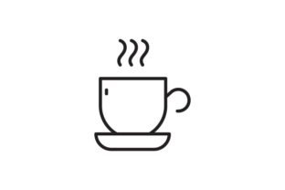 Coffee Cup Embroidery Design
