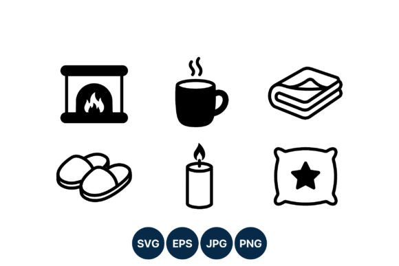 Cozy Home Line Art Icons