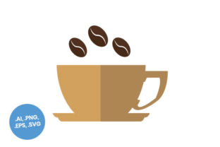 Cream Coffee Cup Beans Flat Icon