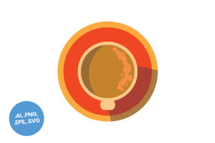 Cream Red Coffee Cup Flat Icon