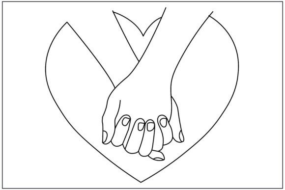 Holding Hands Line Art Review