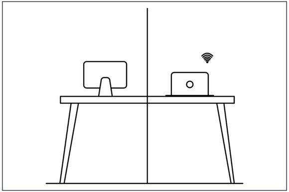 Office Vs Remote Work Comparison Line