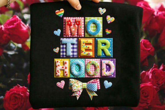 Patchwork Motherhood Mothers Day Shirt