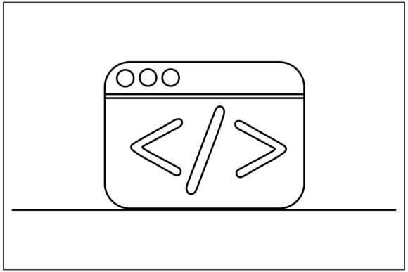 Programming Coding Line Art