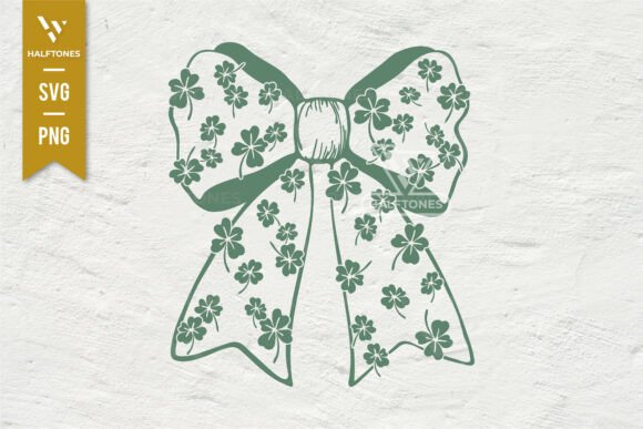 St. Patrick's Day Coquette Bow SVG PNG